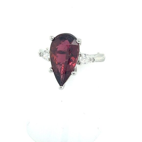 Natural Tourmaline Diamond Ring Size 7 14k WGold 4.8 TCW Certified $5,975 219121 - Picture 13 of 16